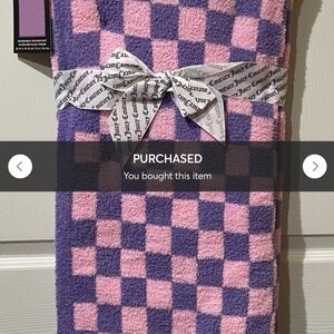 Juicy Couture Pink and Purple Reversible Blanket